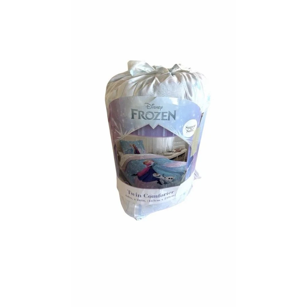 Disney Frozen Twin Comforter 64x86 Super Soft Elsa Anna Olaf Kids Bedding